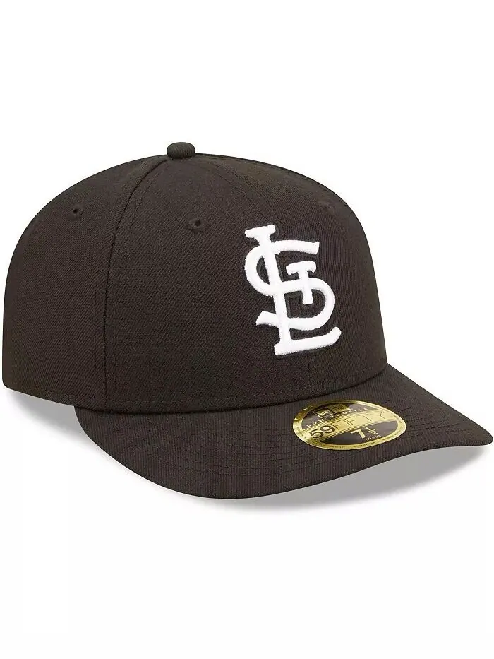 Мужская приталенная шляпа St. Louis Cardinals черно-белая с низким профилем 59FIFTY New Era — изображение 3 из 4