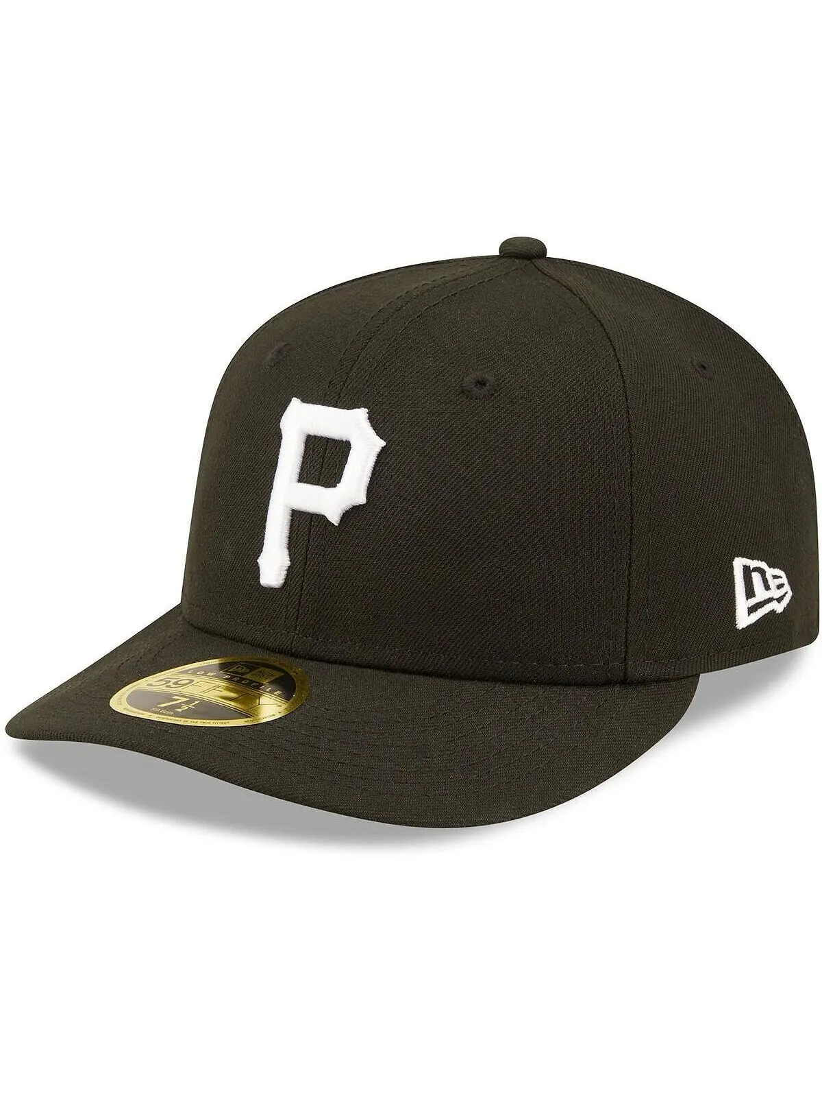 Мужская приталенная шляпа Pittsburgh Pirates черно-белая с низким профилем 59FIFTY New Era
