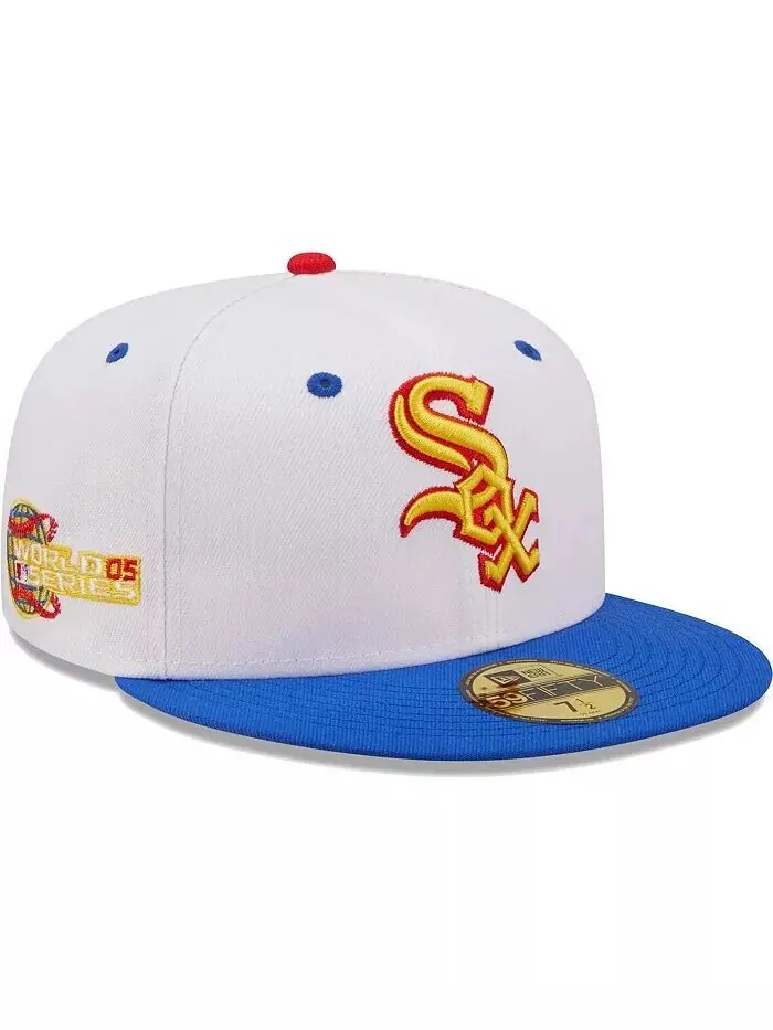 Мужская белая шляпа Royal Chicago White Sox 2005 World Series Cherry Lolli 59Fifty New Era