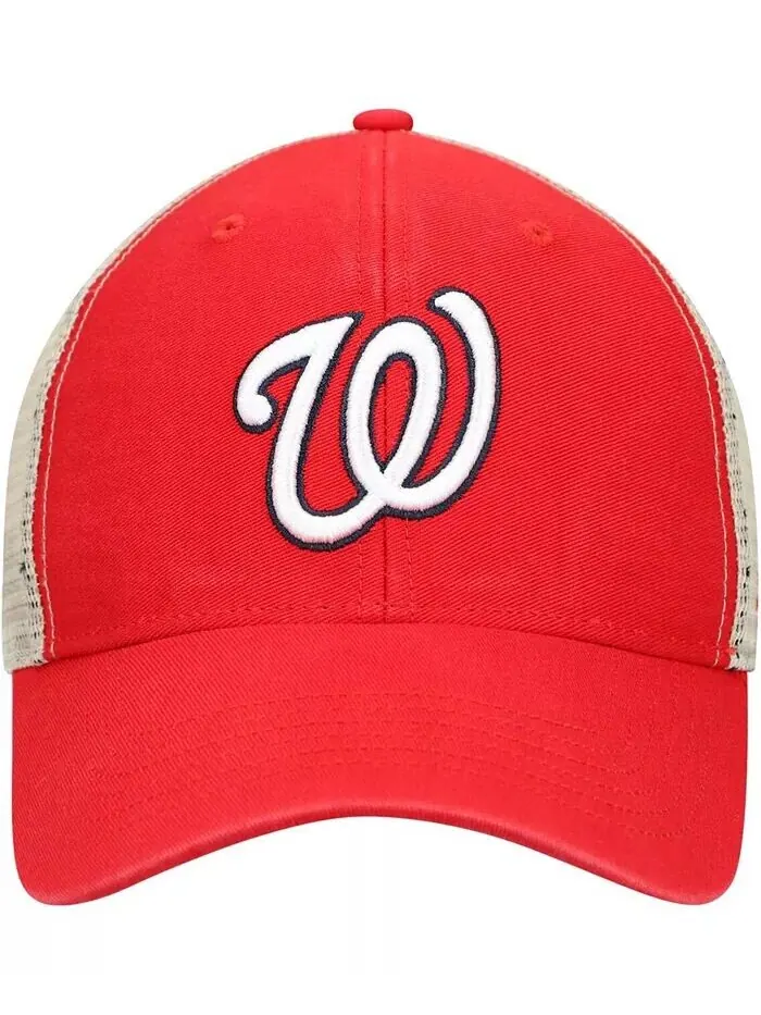 Мужская красная натуральная бейсболка Washington Nationals Flagship MVP Trucker Snapback '47 Brand — изображение 2 из 4