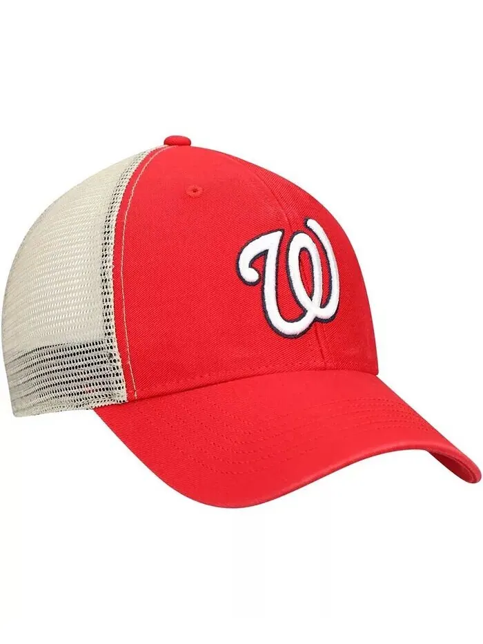 Мужская красная натуральная бейсболка Washington Nationals Flagship MVP Trucker Snapback '47 Brand — изображение 3 из 4