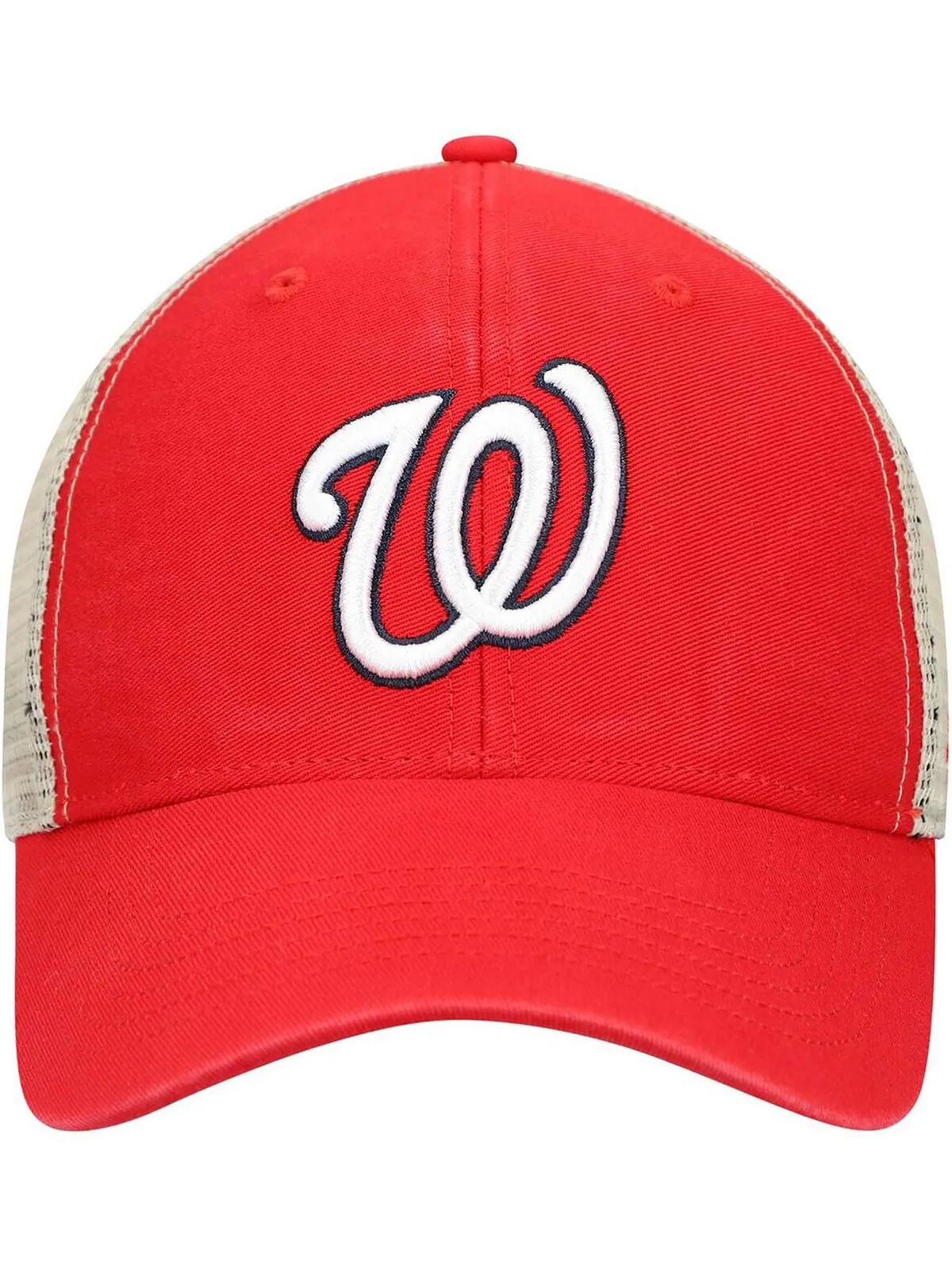 Мужская красная натуральная бейсболка Washington Nationals Flagship MVP Trucker Snapback '47 Brand — изображение 2 из 4