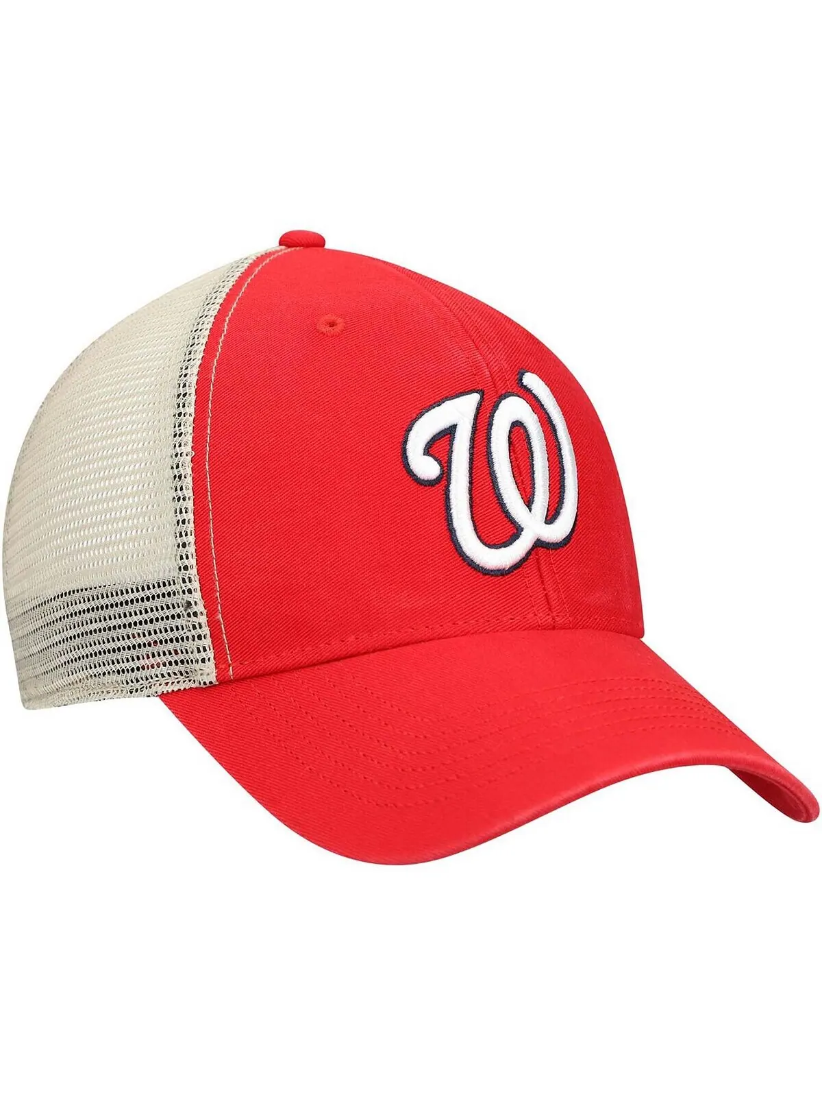 Мужская красная натуральная бейсболка Washington Nationals Flagship MVP Trucker Snapback '47 Brand — изображение 3 из 4