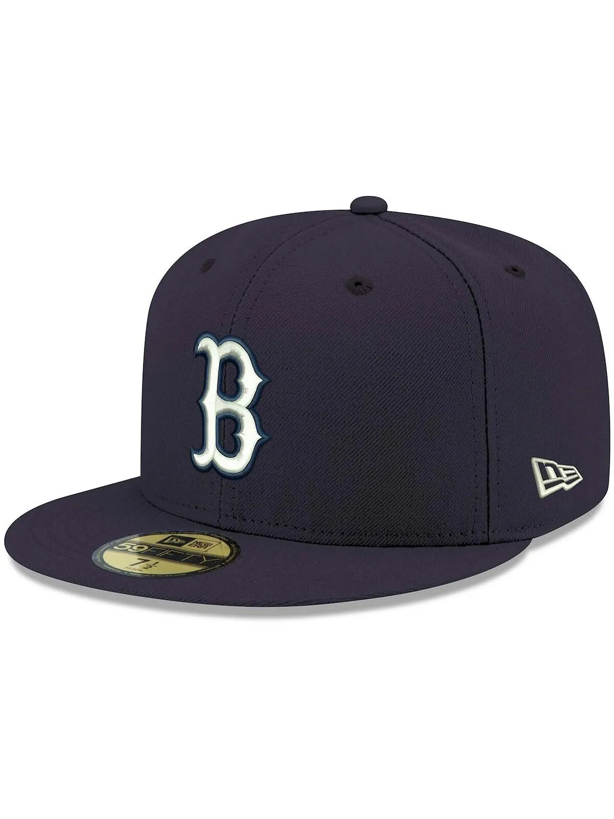 Мужская темно-синяя кепка Boston Red Sox Logo белая 59FIFTY приталенная кепка New Era