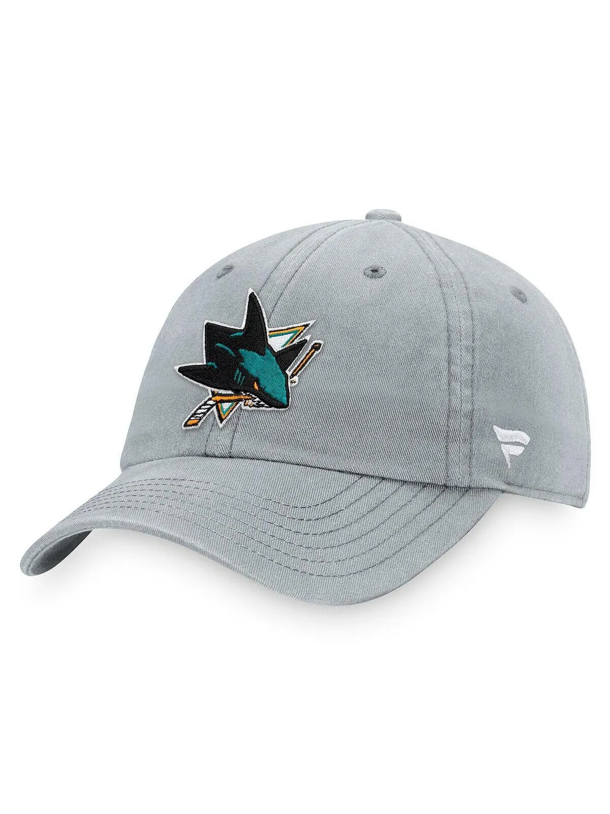 Мужская серая кепка с регулируемым логотипом San Jose Sharks Core Primary Fanatics — изображение 1 из 2, серый