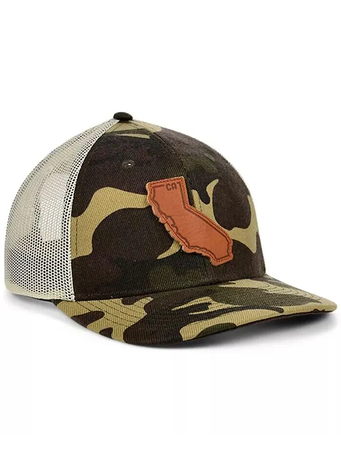 Изогнутая кепка дальнобойщика Local Crowns CALIFORNIA Woodland State с нашивкой Lids — изображение 3 из 4
