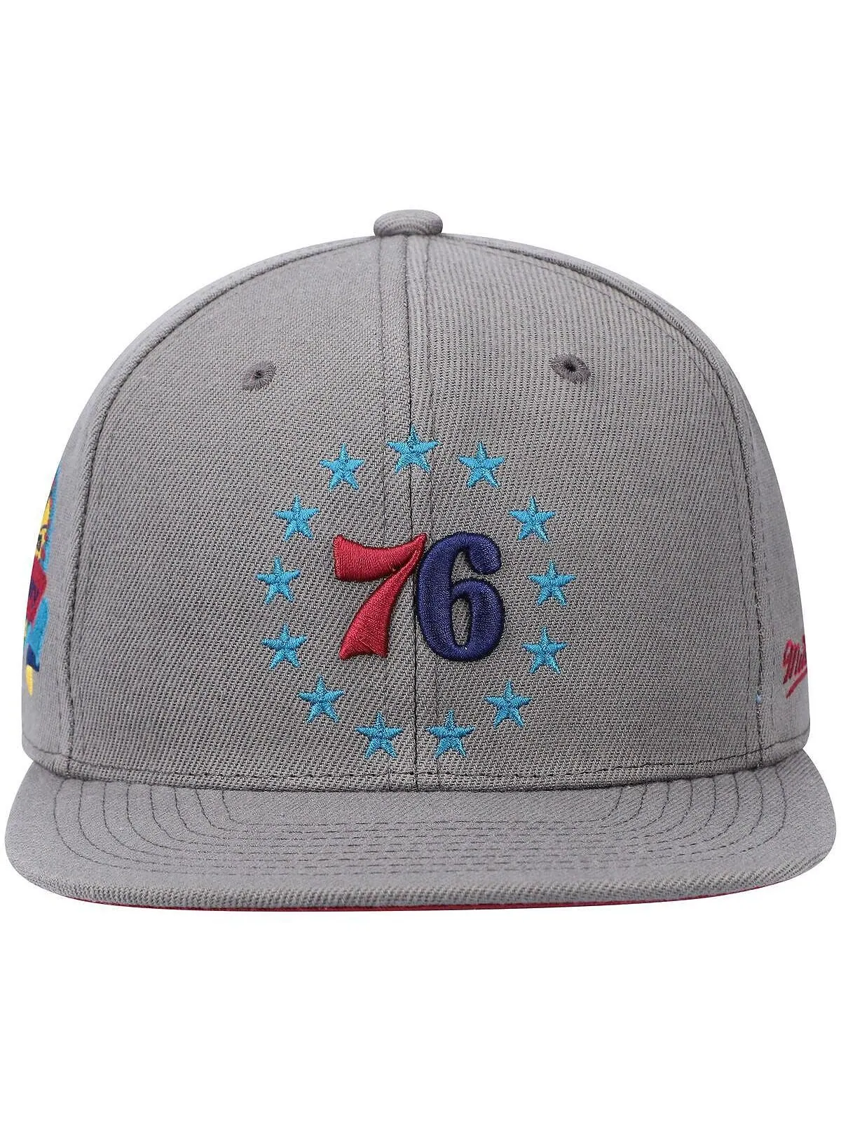 Мужская темно-серая облегающая шляпа Philadelphia 76ers Hardwood Classics 60th Anniversary Carbon — изображение 2 из 4