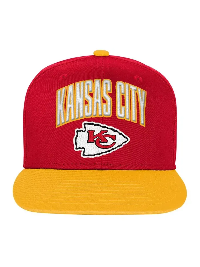Регулируемая красная кепка Kansas City Chiefs Essentials для больших мальчиков и девочек Outerstuff — изображение 3 из 3