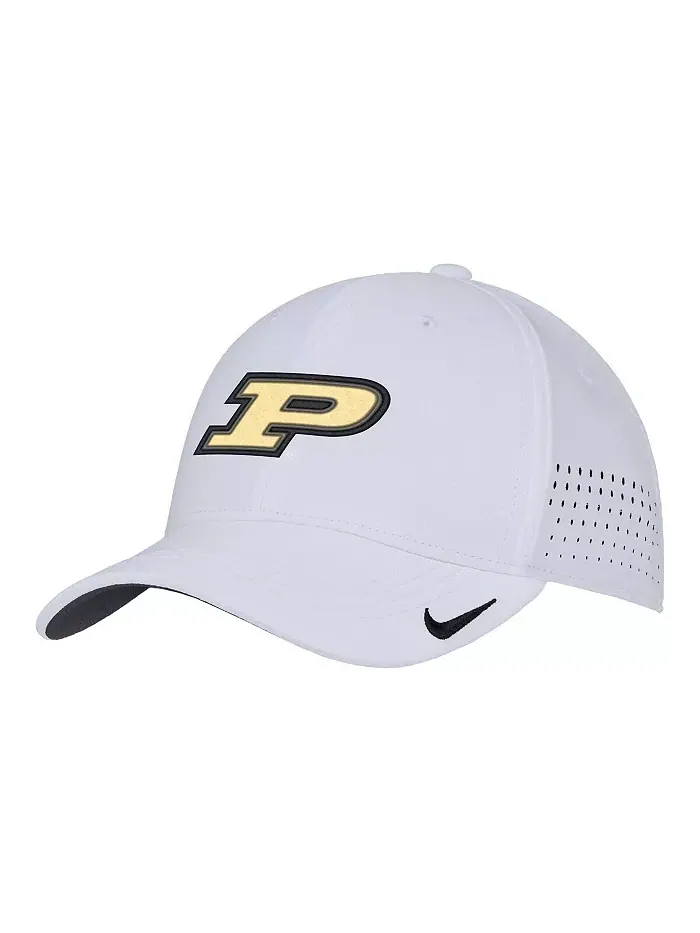 Мужская белая бейсболка Purdue Boilermakers 2025 On-Field Performance Flex Nike — изображение 3 из 3
