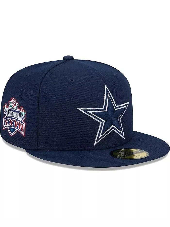 Мужская темно-синяя шляпа с основной нашивкой Dallas Cowboys 59FIFTY New Era