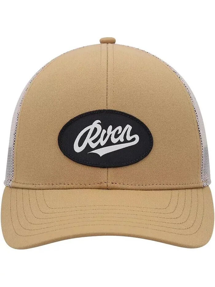 Мужская золотистая шляпа с надписью Trucker Snapback Rvca — изображение 2 из 4
