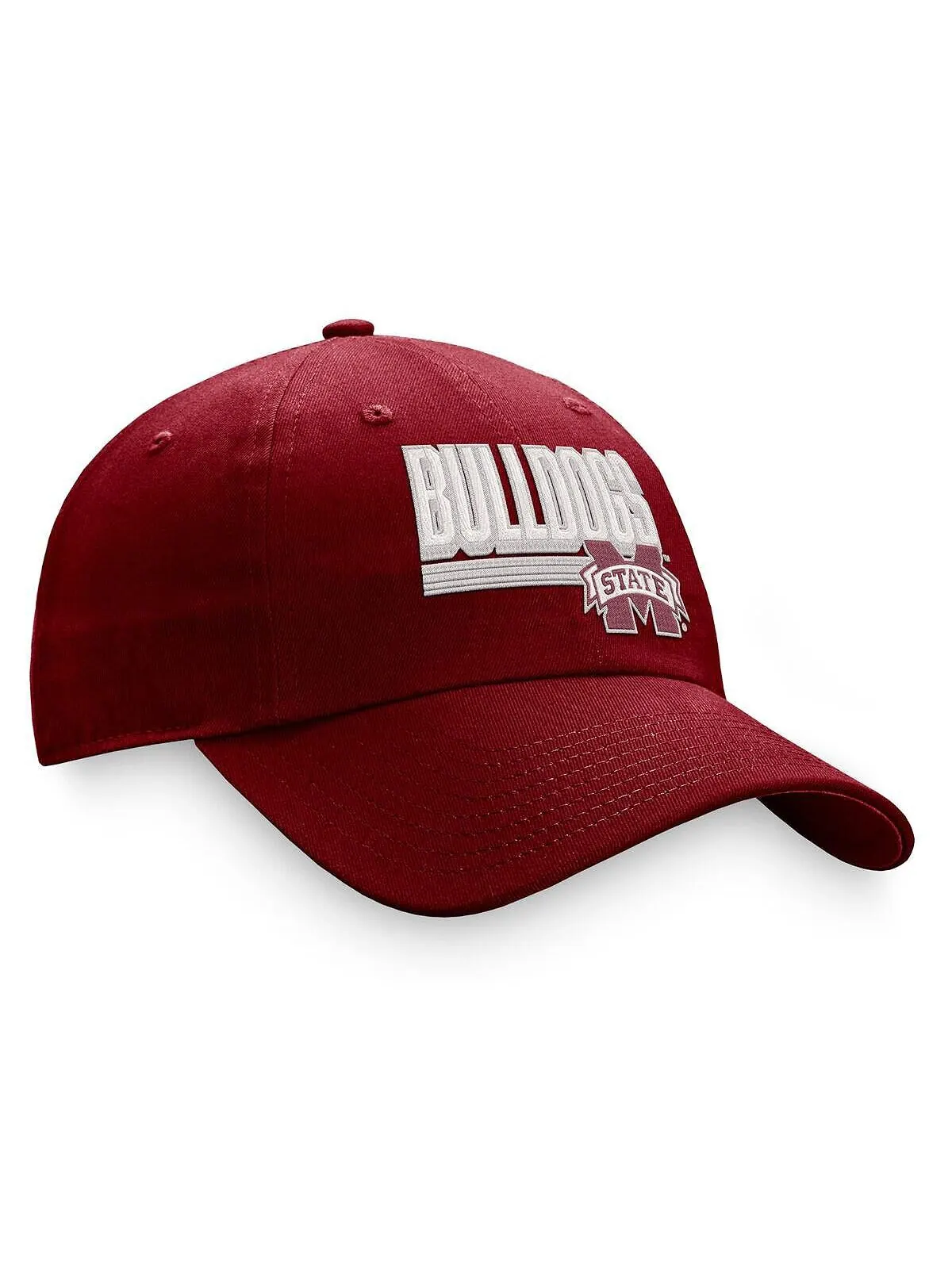 Мужская бордовая регулируемая шляпа Mississippi State Bulldogs Slice Top of the World — изображение 3 из 4, коричневый
