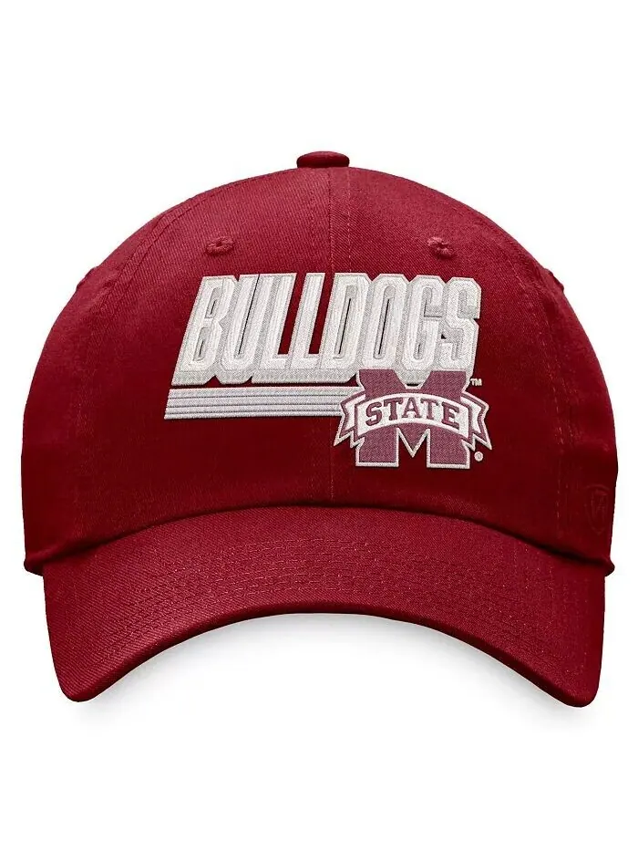 Мужская бордовая регулируемая шляпа Mississippi State Bulldogs Slice Top Of The World — изображение 2 из 4