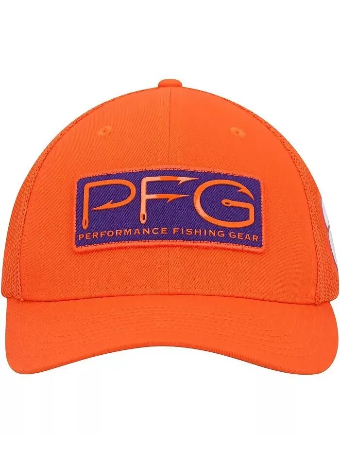 Мужская оранжевая кепка Clemson Tigers PFG Hooks Flex Hat Columbia — изображение 2 из 4