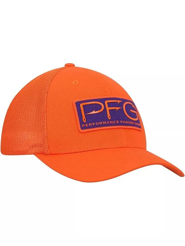 Мужская оранжевая кепка Clemson Tigers PFG Hooks Flex Hat Columbia — изображение 3 из 4