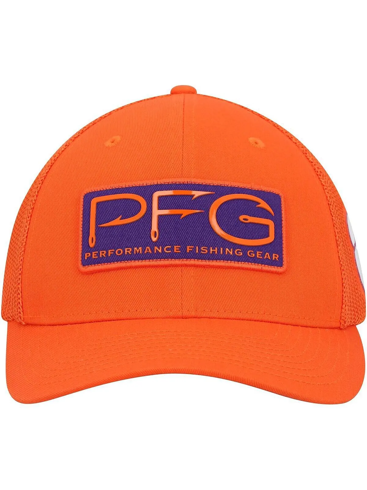 Мужская оранжевая кепка Clemson Tigers PFG Hooks Flex Hat Columbia — изображение 2 из 4, оранжевый