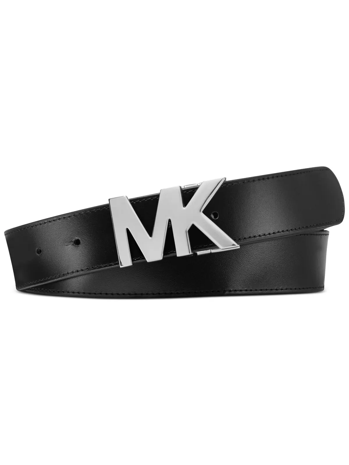 Ремень с двусторонней пряжкой с фирменным логотипом Michael Kors — изображение 2 из 4, черный/черный