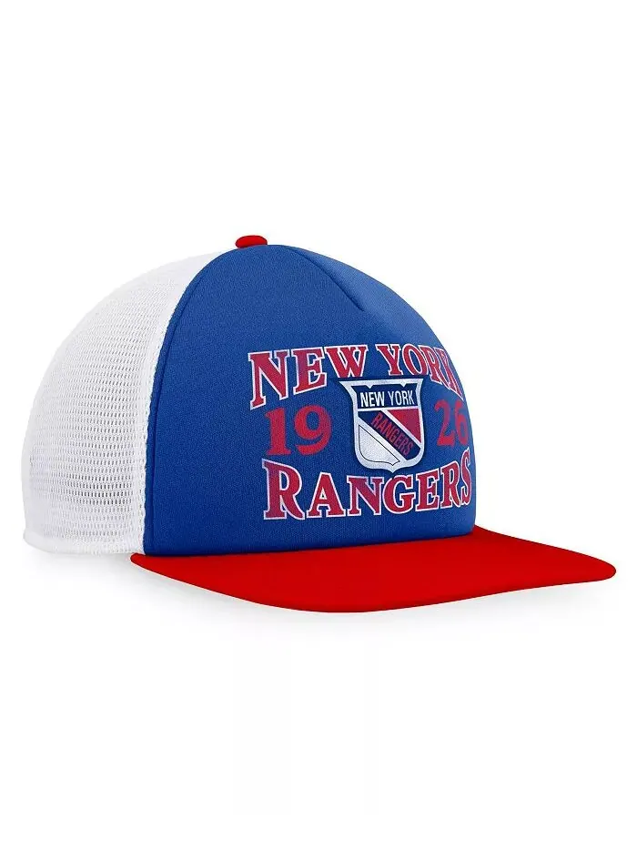 Фирменная мужская сине-красная бейсболка-кепка дальнобойщика New York Rangers Heritage с винтажным — изображение 3 из 4