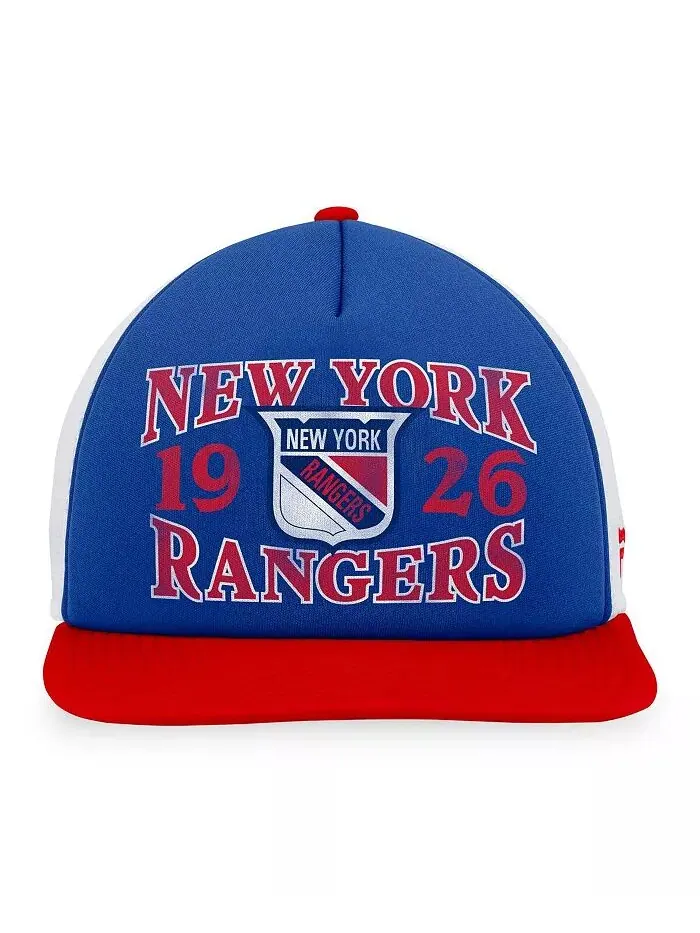 Фирменная мужская сине-красная бейсболка-кепка дальнобойщика New York Rangers Heritage с винтажным — изображение 4 из 4