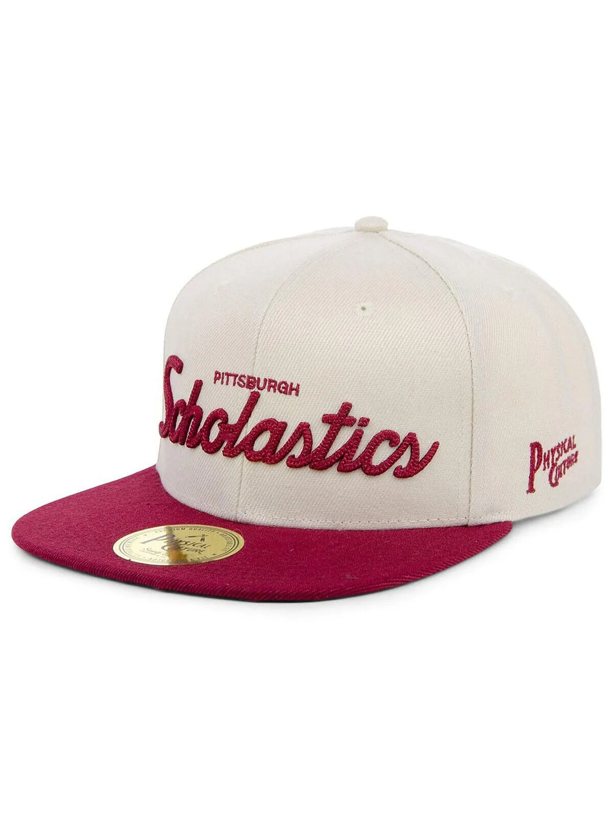 Мужская кремовая регулируемая шляпа Scholastic Athletic Association Black Fives Snapback Physical — изображение 1 из 4