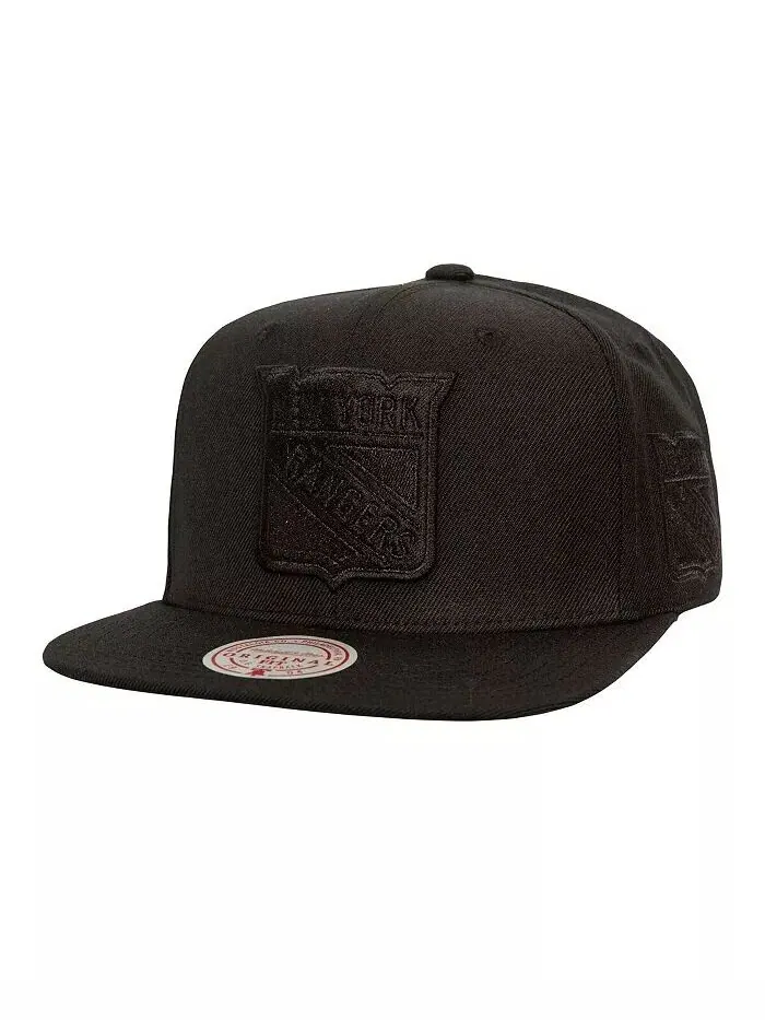 Мужская черная бейсболка New York Rangers Soul Strike Tonal Snapback Mitchell & Ness — изображение 1 из 5