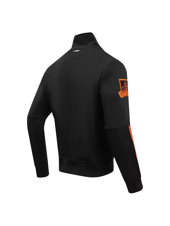 Мужская черная бейсбольная куртка San Francisco Giants Fast Lane на молнии Pro Standard — изображение 4 из 4