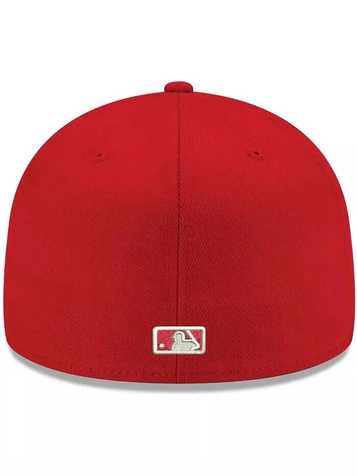 Мужская красная кепка Chicago White Sox Logo белая 59FIFTY приталенная шляпа New Era — изображение 4 из 4