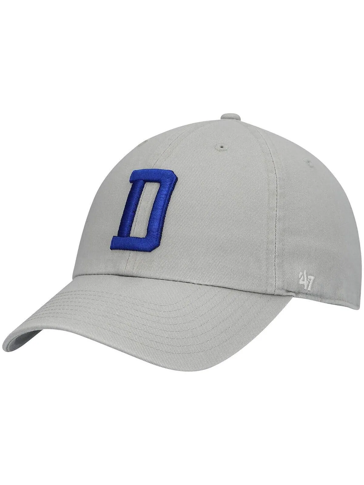Мужская серая регулируемая шляпа Dallas Cowboys Clean Up '47 Brand — изображение 1 из 2, серый