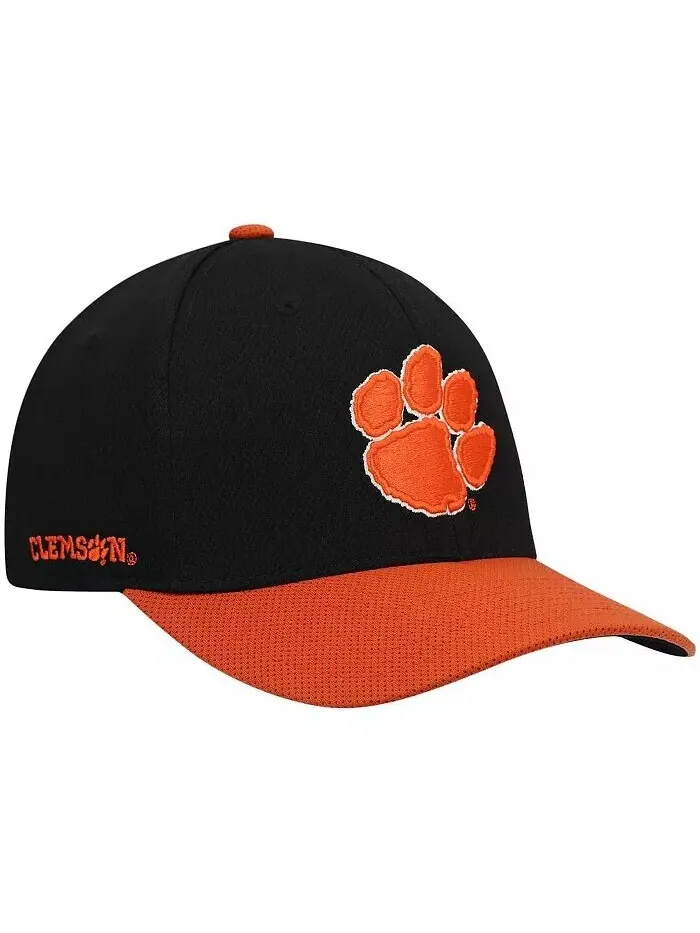 Мужская черно-оранжевая двухцветная кепка Clemson Tigers Reflex Hybrid Tech Flex Top Of The World — изображение 1 из 4