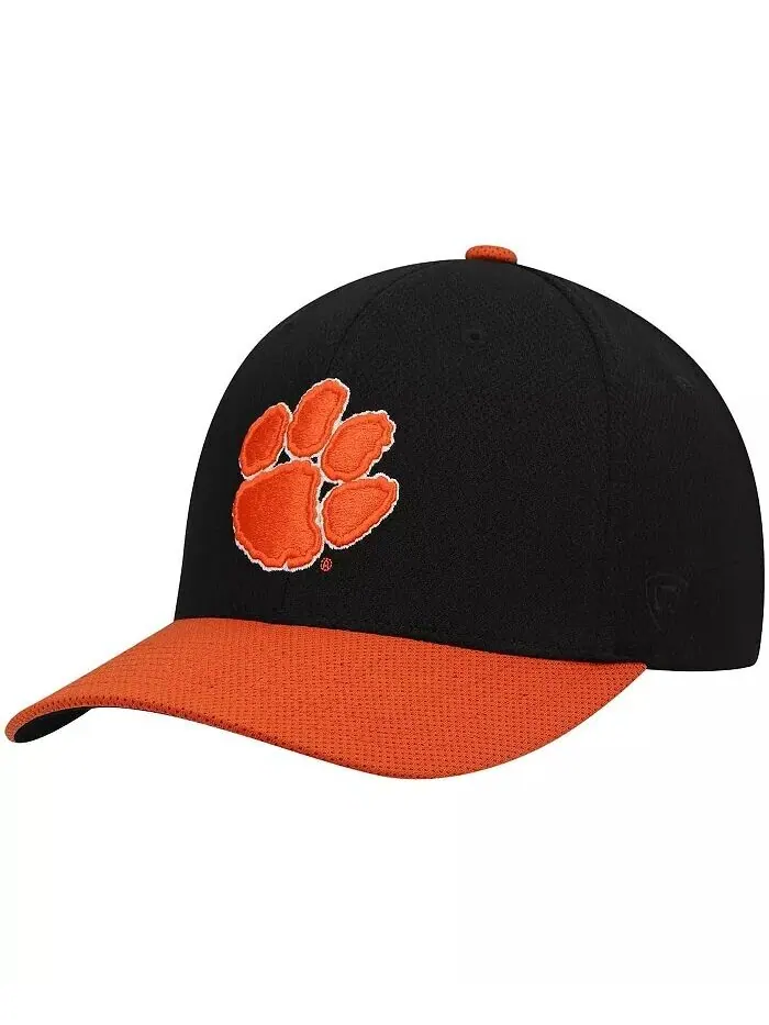 Мужская черно-оранжевая двухцветная кепка Clemson Tigers Reflex Hybrid Tech Flex Top Of The World — изображение 3 из 4
