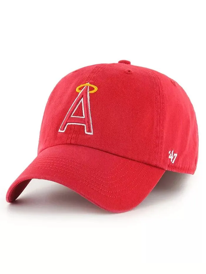 Мужская красная шляпа Los Angeles Angels Cooperstown Collection Franchise Fitted Hat '47 Brand — изображение 1 из 2