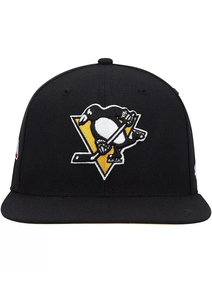 Черная мужская кепка Pittsburgh Penguins Sure Shot Captain Snapback '47 Brand — изображение 2 из 4