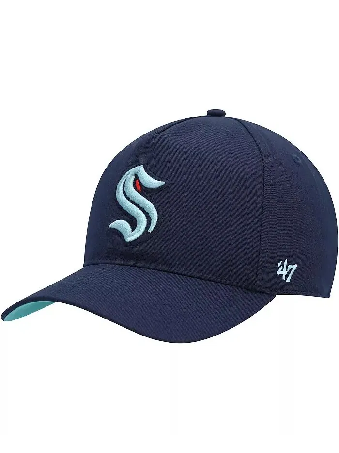 Мужская кепка-кнопка Hitch цвета Deep Sea Blue Seattle Kraken Primary Hitch '47 Brand — изображение 1 из 4