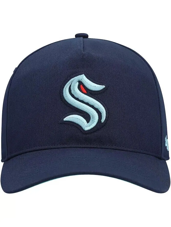 Мужская кепка-кнопка Hitch цвета Deep Sea Blue Seattle Kraken Primary Hitch '47 Brand — изображение 4 из 4