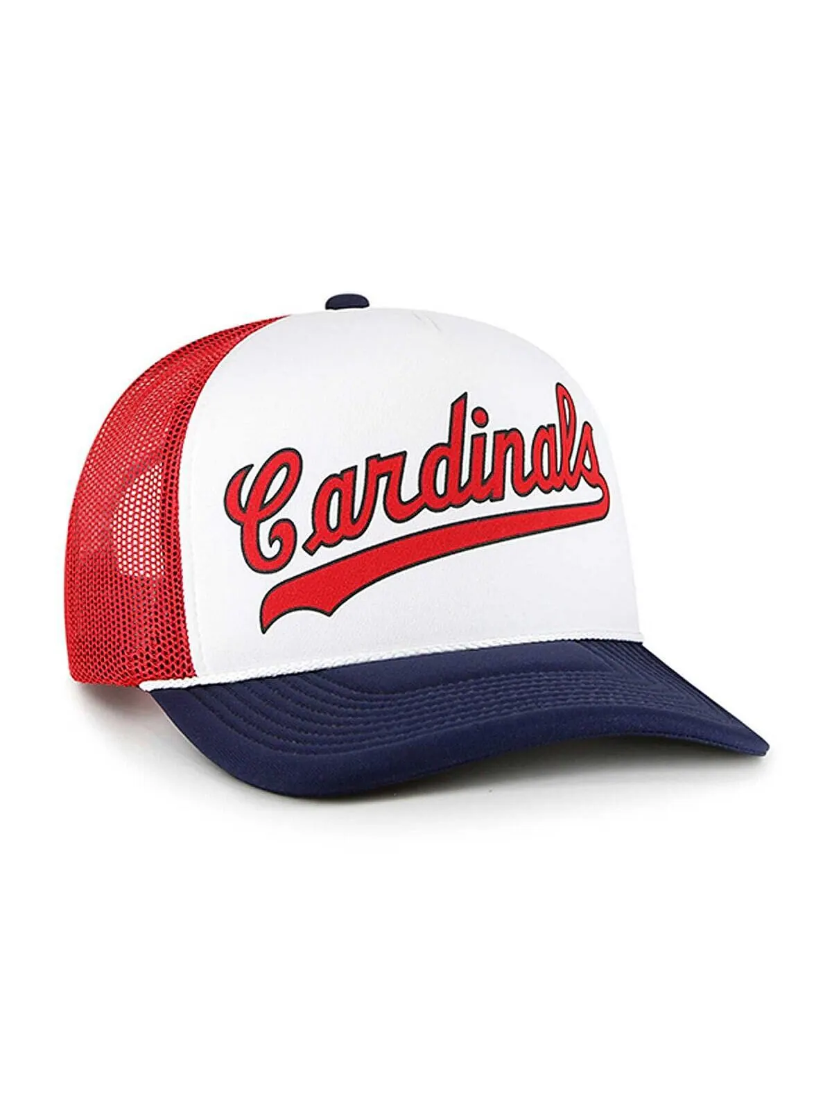 Мужская белая кепка St. Louis Cardinals из пеноматериала с надписью Trucker Snapback '47 Brand — изображение 2 из 3, белый