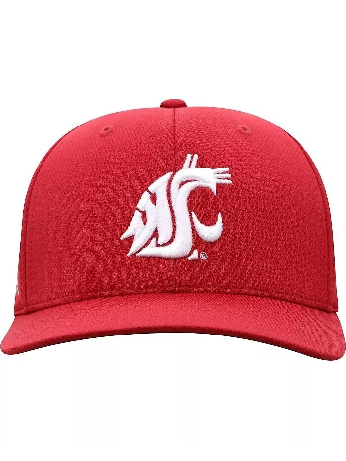Мужская малиновая шляпа с логотипом Washington State Cougars Reflex Flex Top Of The World — изображение 2 из 4