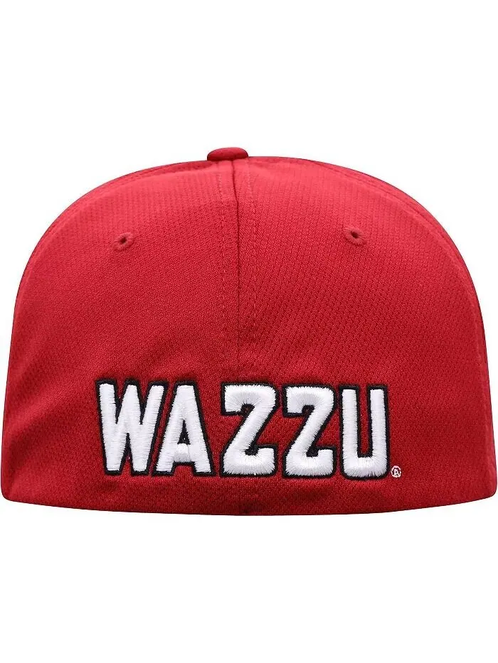 Мужская малиновая шляпа с логотипом Washington State Cougars Reflex Flex Top Of The World — изображение 4 из 4
