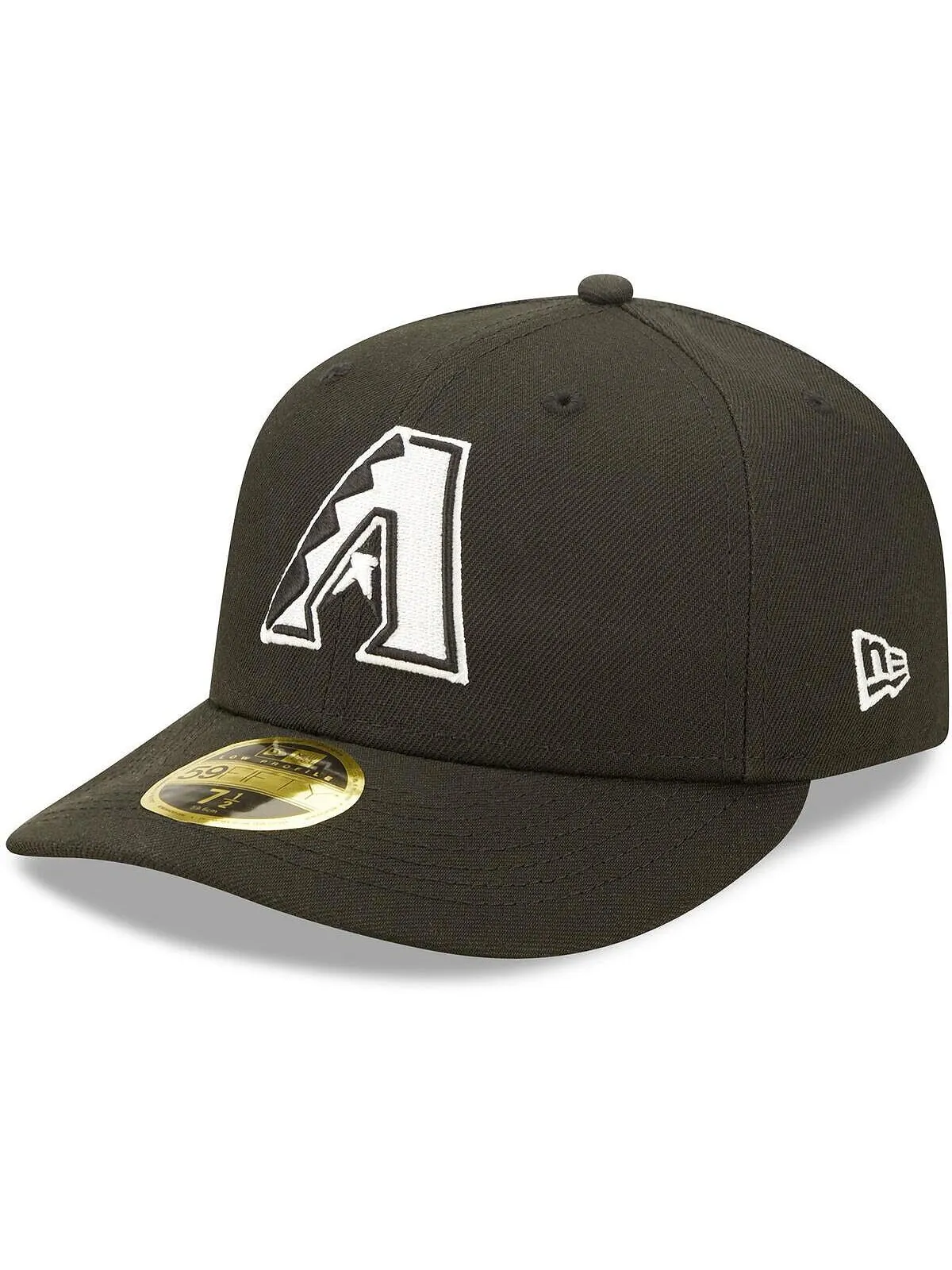 Мужская низкопрофильная шляпа Arizona Diamondbacks черно-белая приталенная 59FIFTY New Era