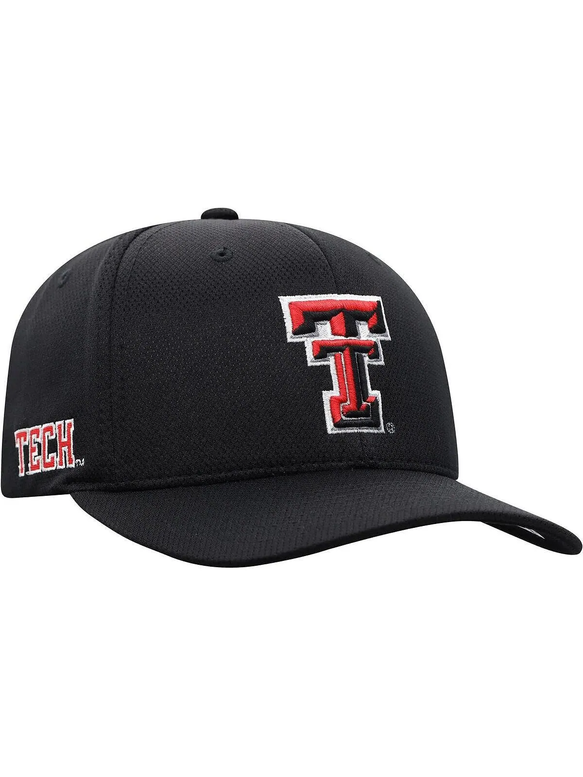 Мужская черная кепка с логотипом Texas Tech Red Raiders Reflex Top of the World — изображение 3 из 4, черный