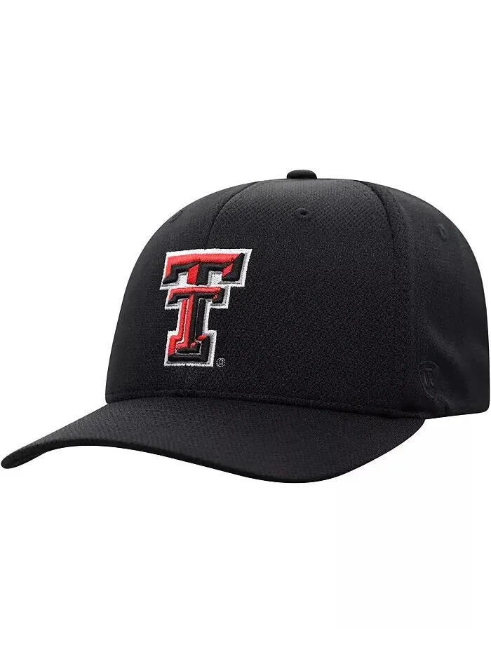 Мужская черная кепка с логотипом Texas Tech Red Raiders Reflex Top Of The World — изображение 1 из 4