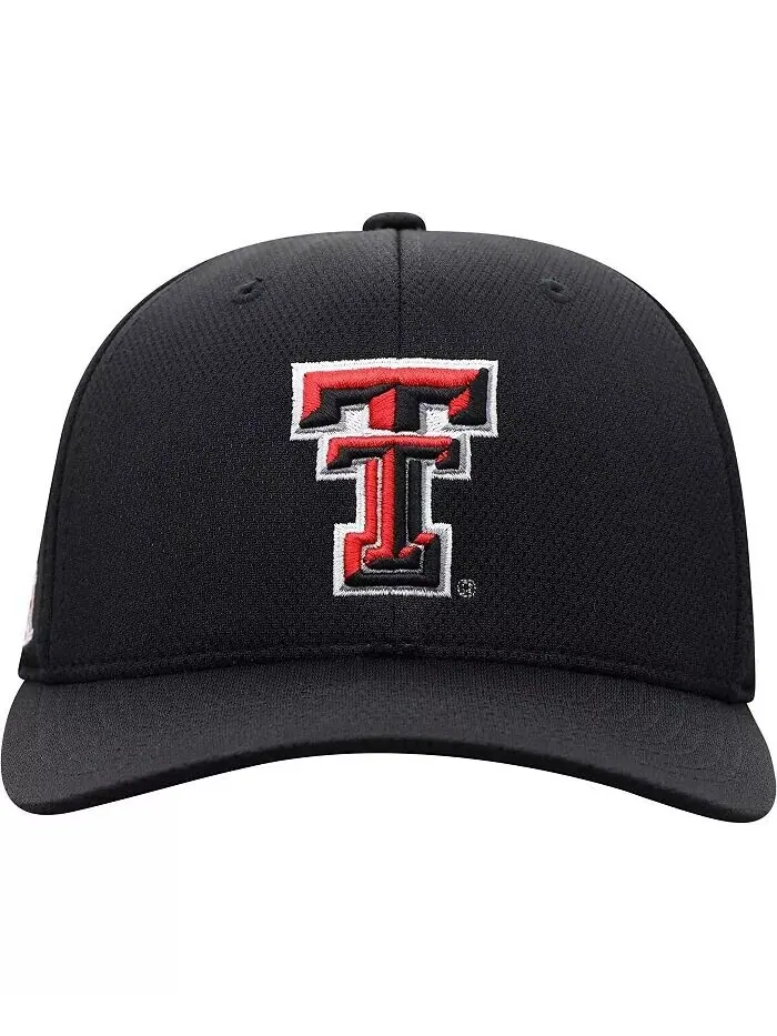 Мужская черная кепка с логотипом Texas Tech Red Raiders Reflex Top Of The World — изображение 2 из 4