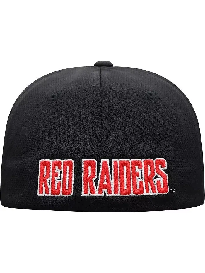 Мужская черная кепка с логотипом Texas Tech Red Raiders Reflex Top Of The World — изображение 4 из 4