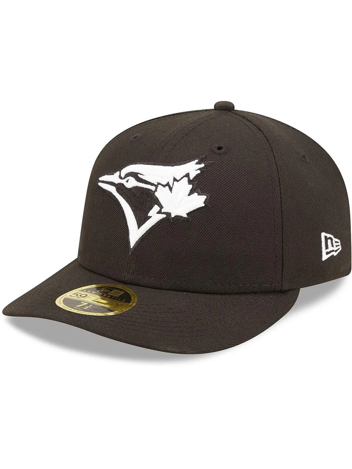 Мужская приталенная шляпа Toronto Blue Jays черно-белая с низким профилем 59FIFTY New Era