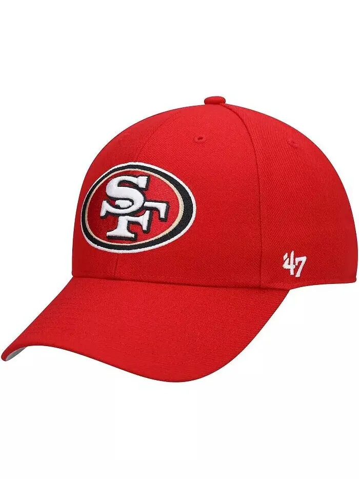 Мужская регулируемая кепка Scarlet San Francisco 49ers с логотипом MVP '47 Brand — изображение 1 из 2