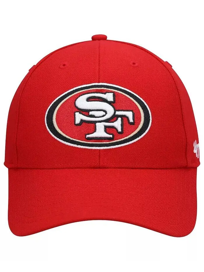 Мужская регулируемая кепка Scarlet San Francisco 49ers с логотипом MVP '47 Brand — изображение 2 из 2