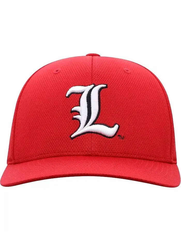 Мужская красная кепка с логотипом Louisville Cardinals Reflex Flex Top Of The World — изображение 2 из 4