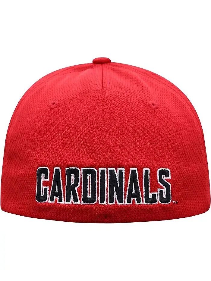 Мужская красная кепка с логотипом Louisville Cardinals Reflex Flex Top Of The World — изображение 4 из 4