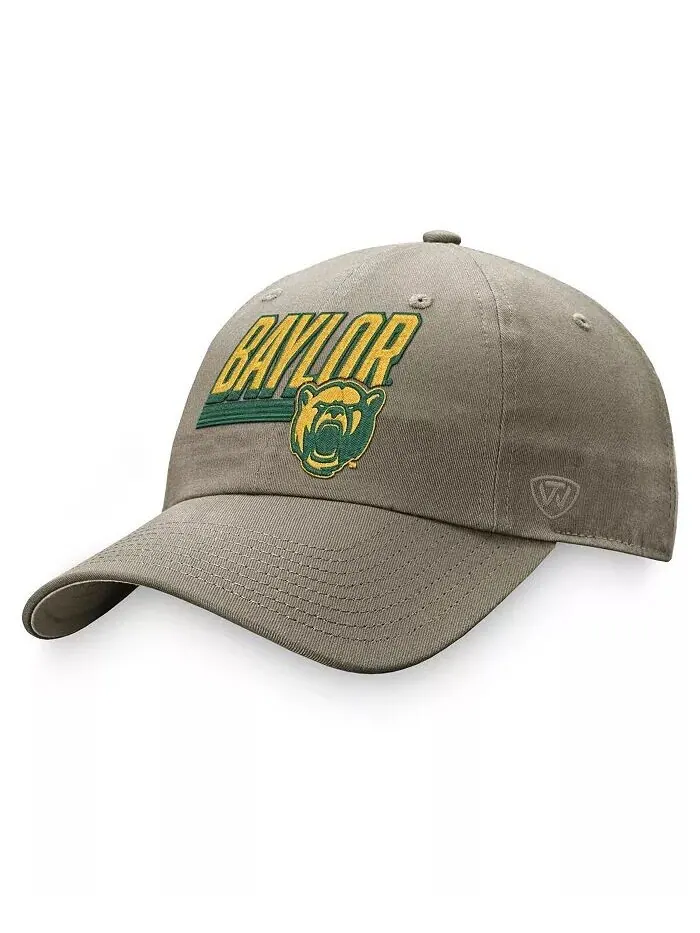 Мужская регулируемая шляпа цвета хаки Baylor Bears Slice Top Of The World — изображение 1 из 2