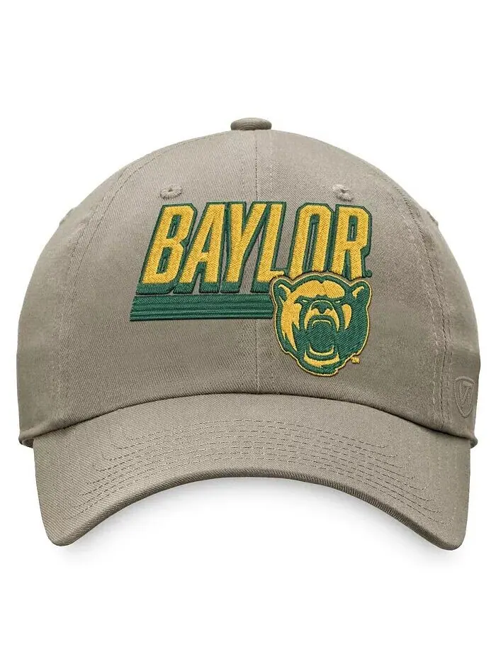 Мужская регулируемая шляпа цвета хаки Baylor Bears Slice Top Of The World — изображение 2 из 2