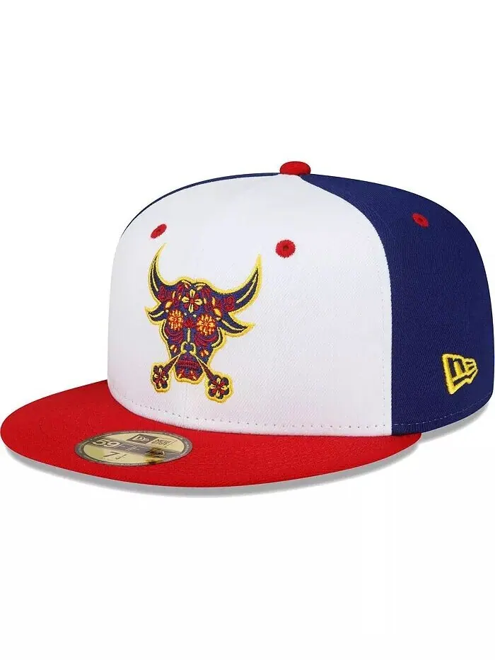 Мужская белая приталенная кепка Durham Bulls Copa De La Diversion 59FIFTY New Era